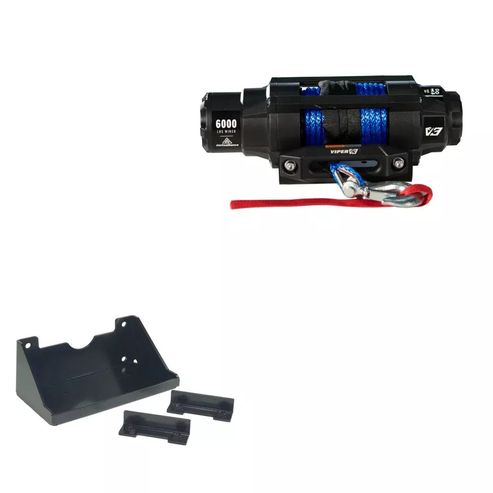 Viper 6000lbs V3 Winch Blue Rope With Mount For Kawasaki Mule PROFXT FX 2015-2020