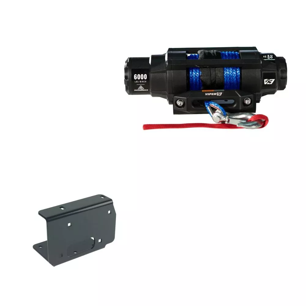 Viper 6000lbs V3 Winch Blue Rope With Mount For Kawasaki Prairie 650 2001-2003