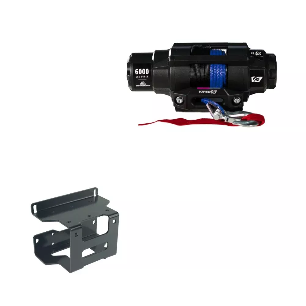 Viper 6000lbs V3 Winch Blue Rope With Mount For Polaris 300 2008-2010 V36000_BL