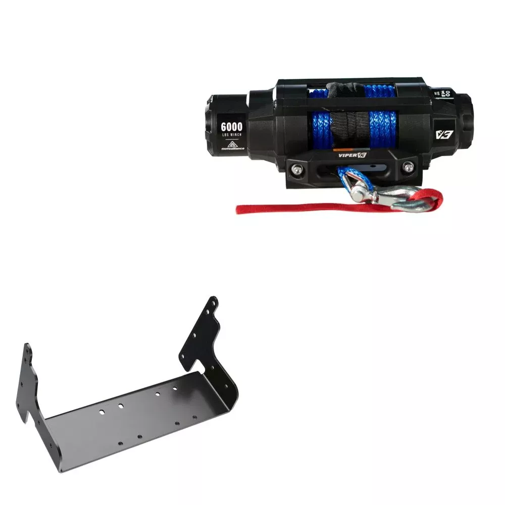 Viper 6000lbs V3 Winch Blue Rope With Mount For Polaris ATP 500 2004-2005