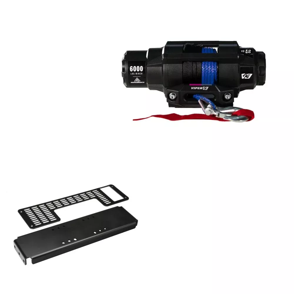 Viper 6000lbs V3 Winch Blue Rope With Mount For Polaris Ranger TM 2004-2006