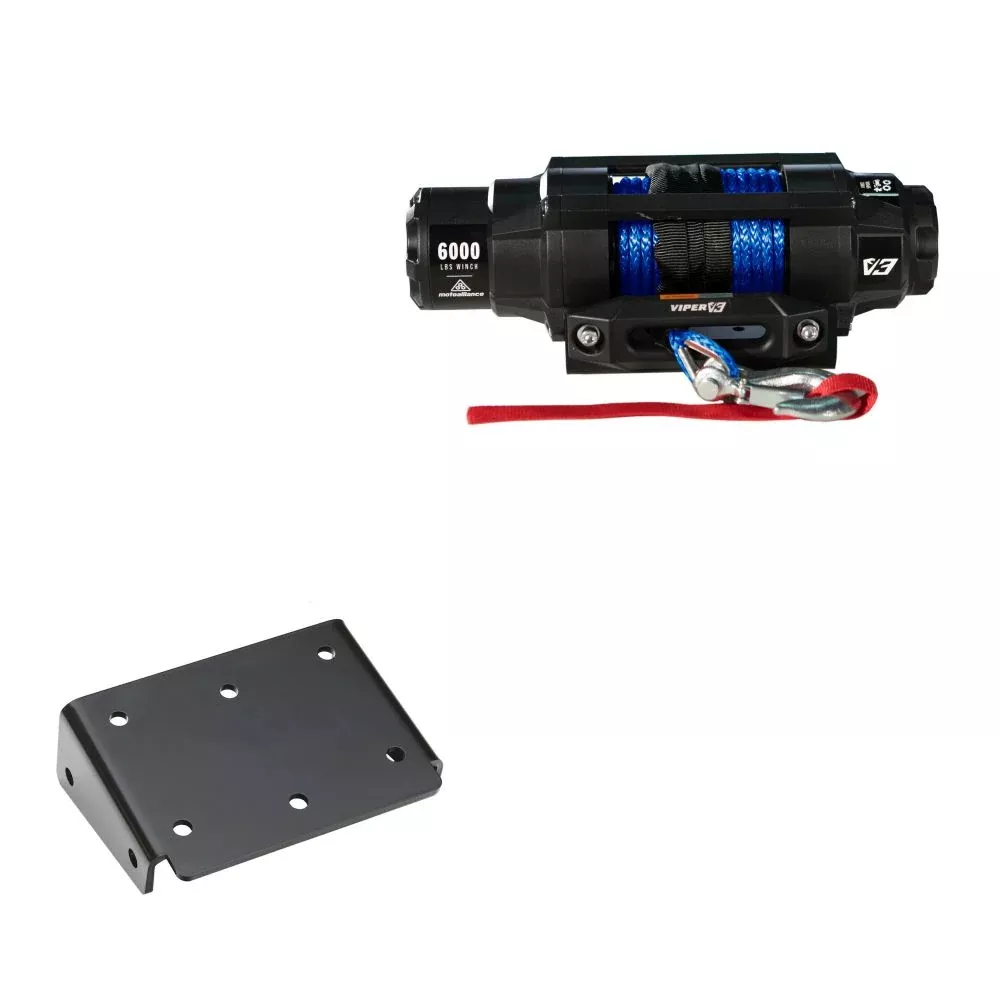 Viper 6000lbs V3 Winch Blue Rope With Mount For Suzuki King Quad 500 2009