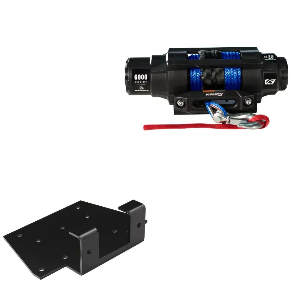 Viper 6000lbs V3 Winch Blue Rope With Mount For Yamaha Big Bear 400 2002-2006