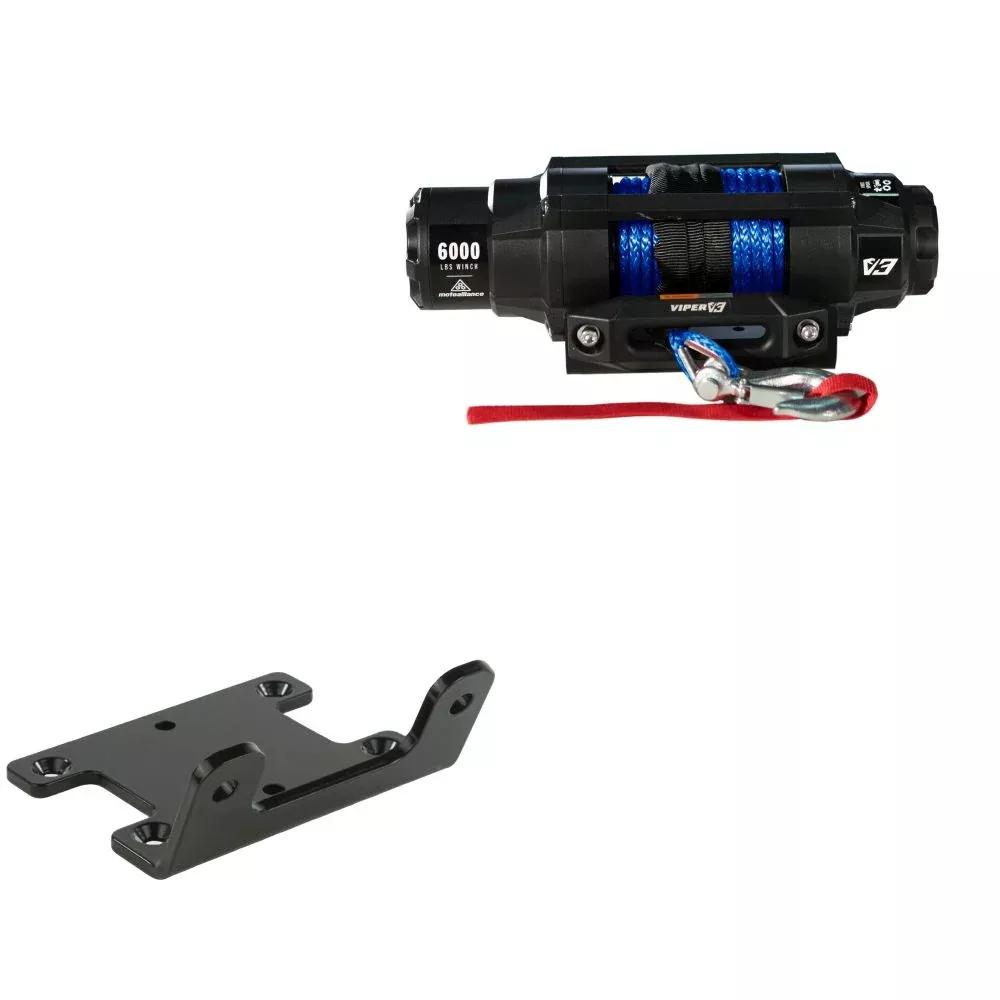 Viper 6000lbs V3 Winch Blue Rope With Mount For Yamaha Bruin 350 2004-2009