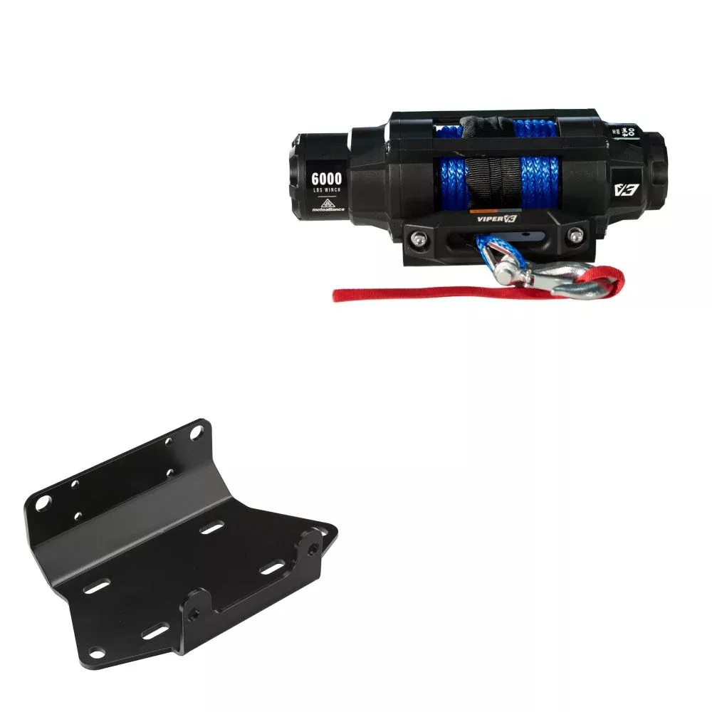 Viper 6000lbs V3 Winch Blue Rope With Mount For Yamaha Grizzly 550 2009-2014