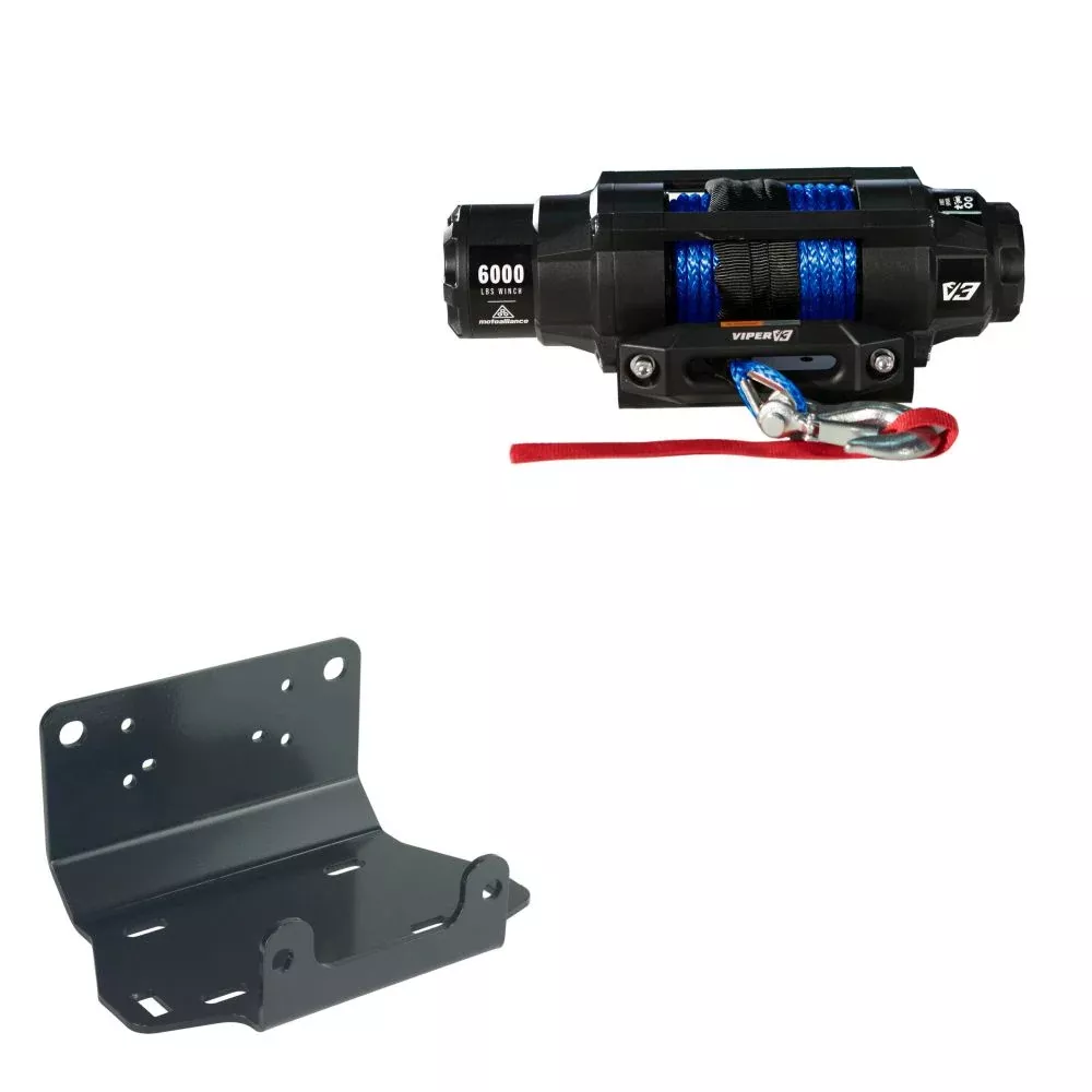 Viper 6000lbs V3 Winch Blue Rope With Mount For Yamaha Kodiak 700 2016-2020