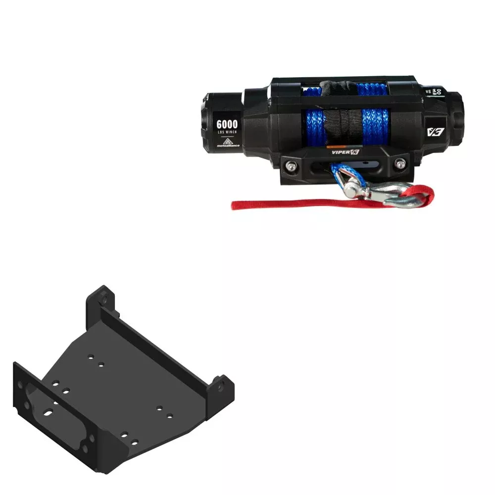 Viper 6000lbs V3 Winch Blue Rope With Mount For Yamaha Viking 700 2014-2019
