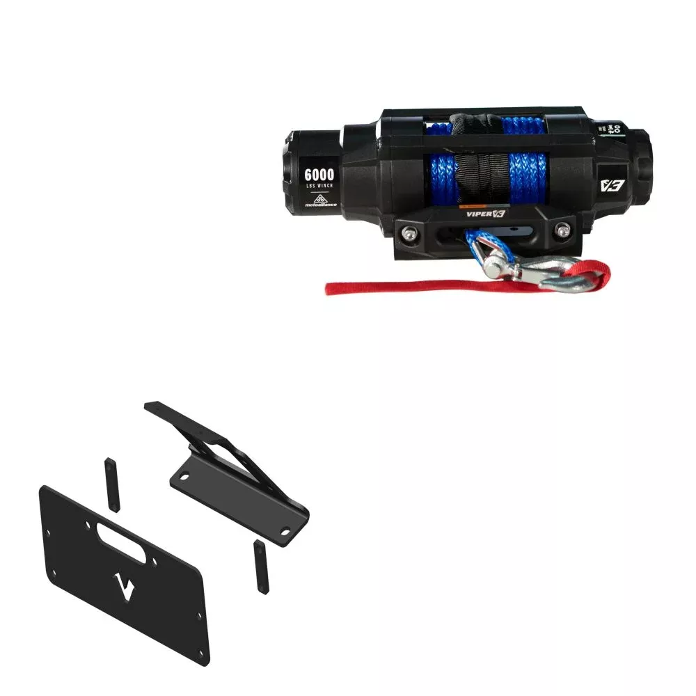 Viper 6000lbs V3 Winch Blue Rope With Mount For Yamaha YXZ1000R 2016-2021