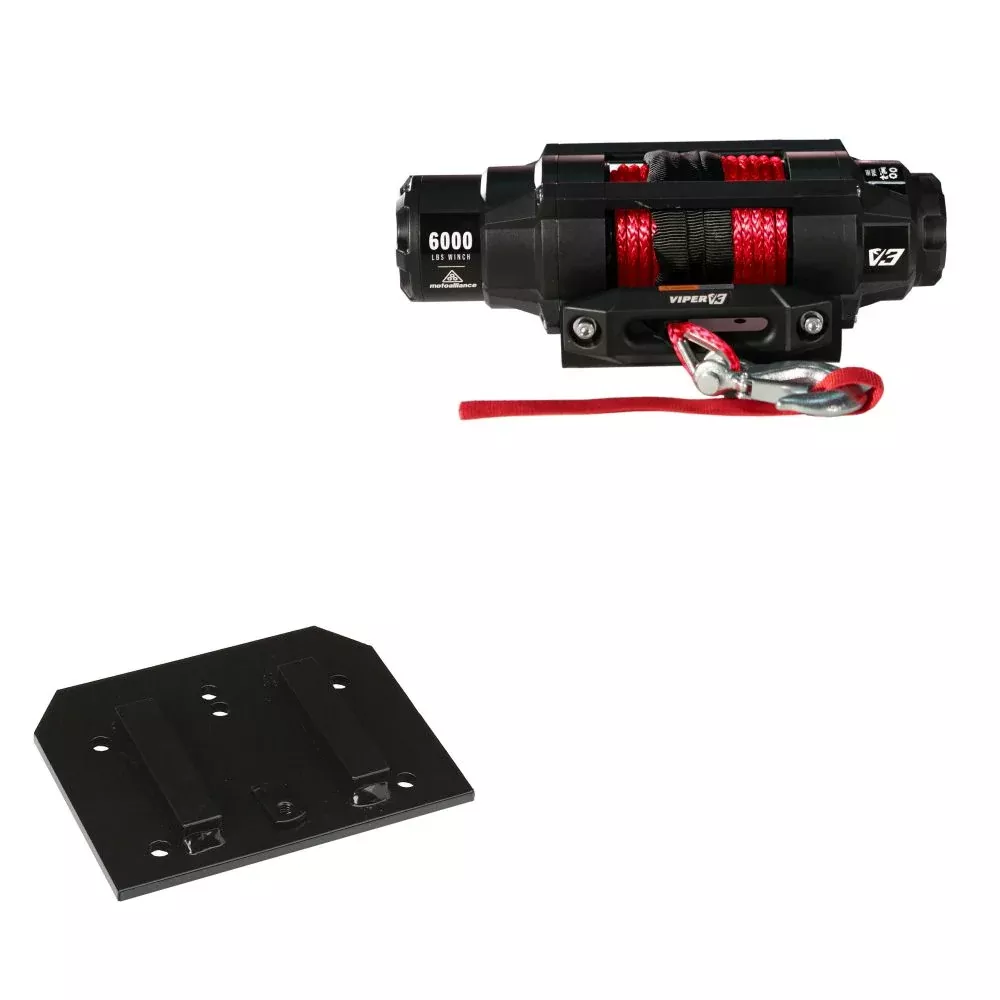 Viper 6000lbs V3 Winch Red Rope With Mount For Arctic Cat 400 Manual 2006