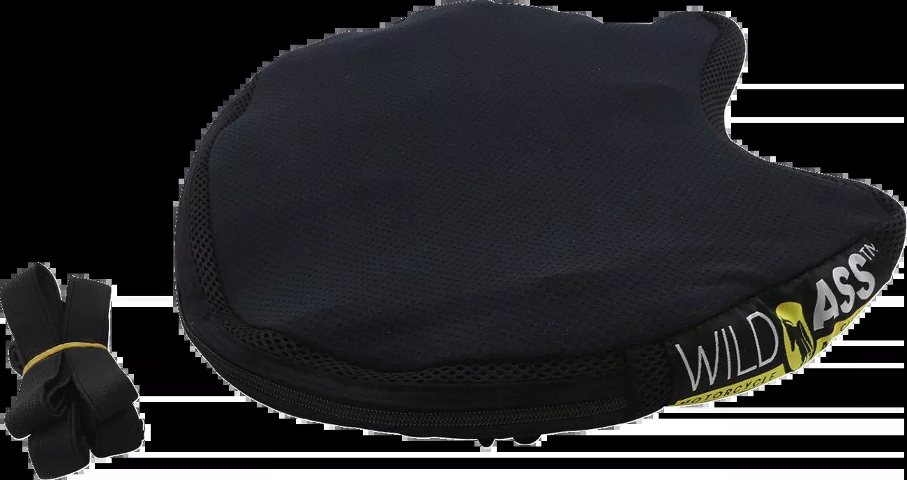 Wild Ass 14" x 15.5" Black Smart Air Lite Driver Motorcycle Seat Cushion Pad