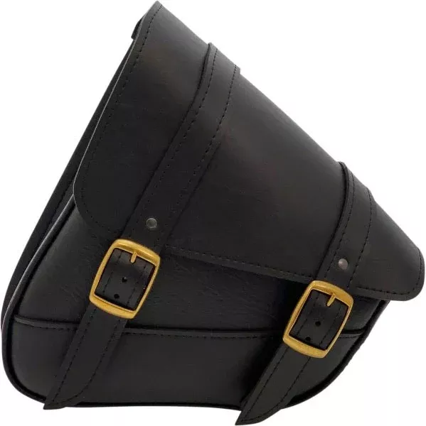 Willie & Max Black Swing Arm Bag Synthetic Leather Triangulated Swingarm Fit