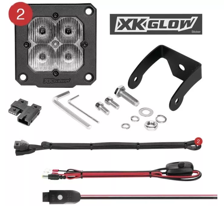 XK Glow C3 Cube Driving Lights Flush Mount RGB Accent Lighting Kit XK065002-D-KIT