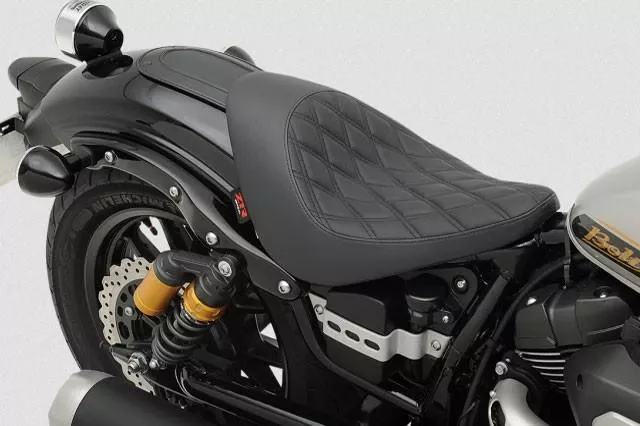 Z1R Low Profile Solo Seat for ’13-Up Bolt/R-Spec/C-Spec -Double Diamond Stitch 1