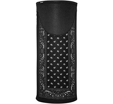 Zan Headgear Adult Windproof SportFlex Headwear,One Size,Black Paisley